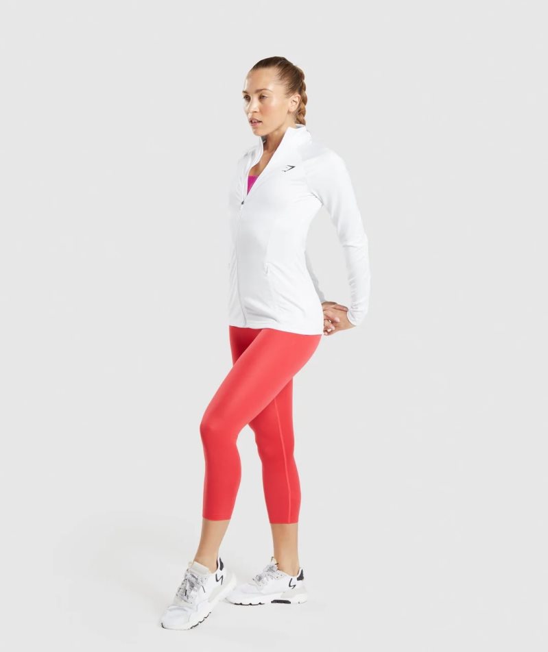 Women's Gymshark Training Jackets White | NZ 6MZXWT